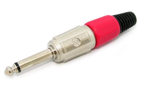 6.3mm Audio Plug Mono Lock Type Red